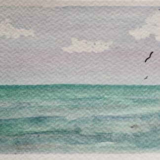 Wildest Horizon – 4x6” Original seascape Watercolour
