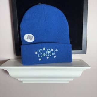 Winter Touque- Blue "Sad Boi" funny embroidered winter hat