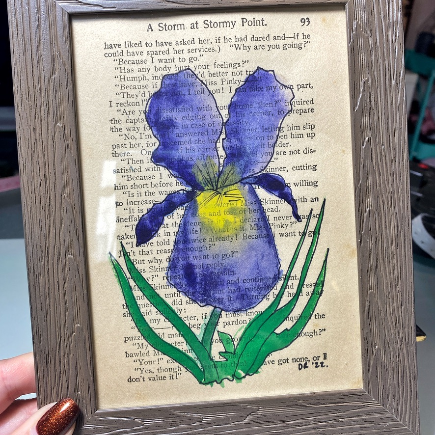 Brown Frame- "A Storm at Stormy Point" 5x7" Framed Watercolour