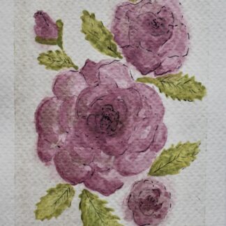 Blush Rose Trio – Original 4x6" Watercolour Floral Bouquet