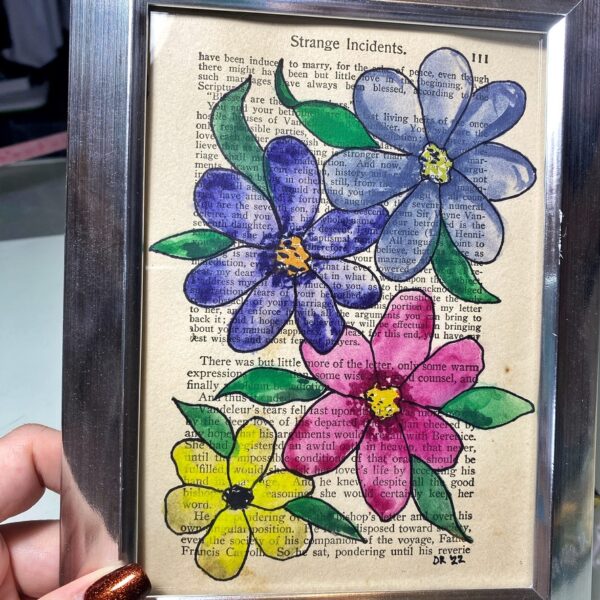 silver Frame-"Strange Incidents" 5" x 7" Framed Watercolour