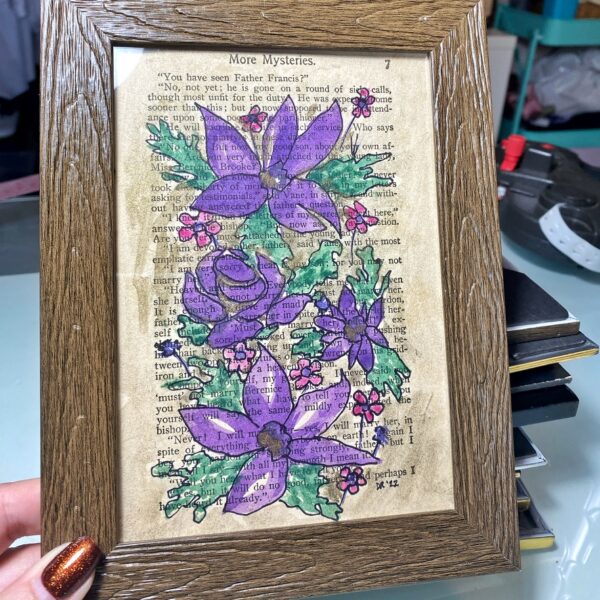 Brown Frame- "More Mysteries" 5x7" Framed Watercolour