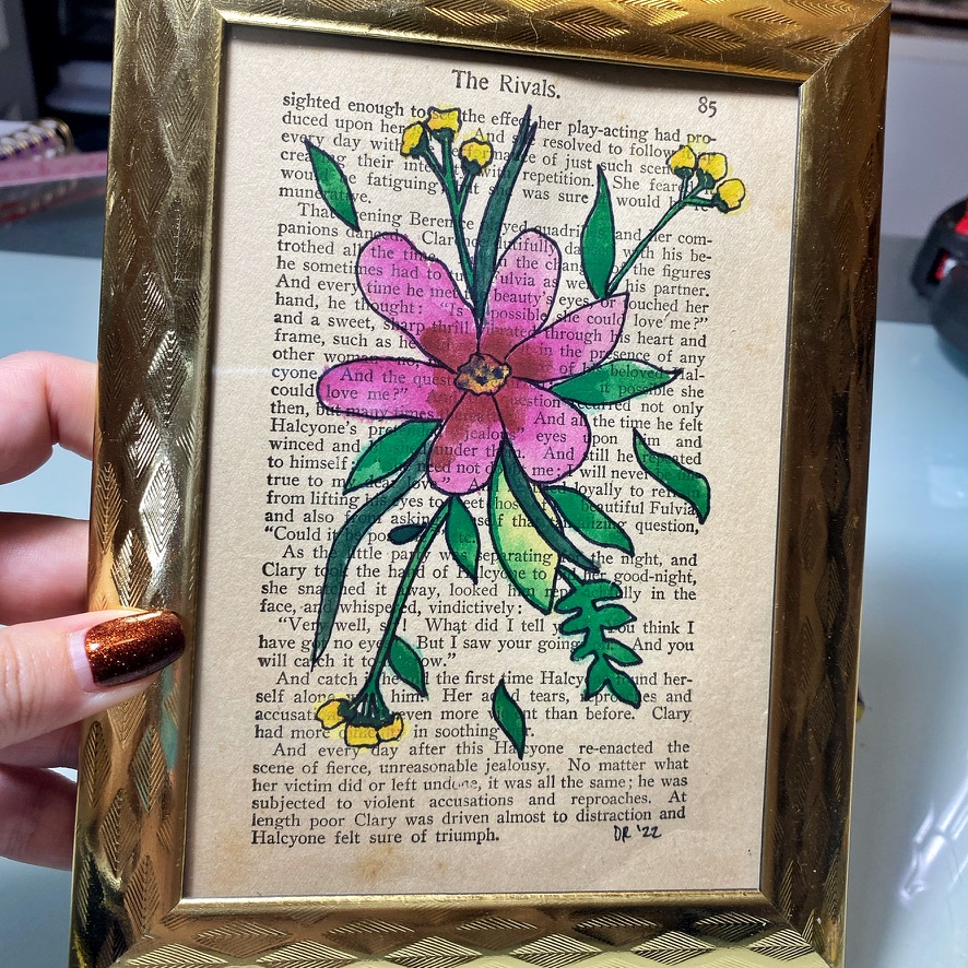 Gold Frame- "The Rivals" 5x7" Framed Watercolour