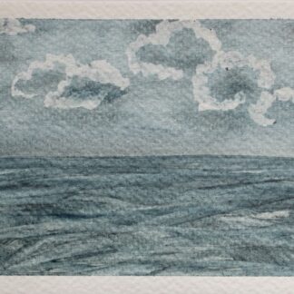 "Ocean Haze" – 4x6" Original Watercolour Seascape