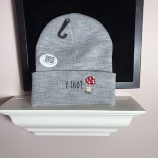 Winter Touque- Light Grey "Y tho?" funny embroidered winter hat