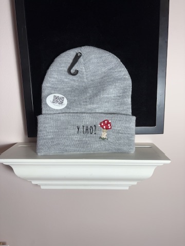 Winter Touque- Light Grey "Y tho?" funny embroidered winter hat