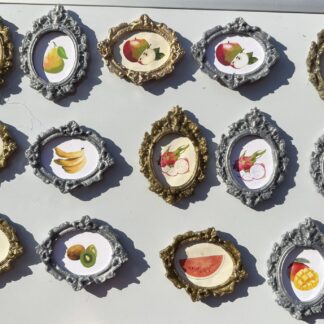 Fruit Magnets in Ornate Frames