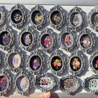 Embroidery Magnets in Ornate Frames