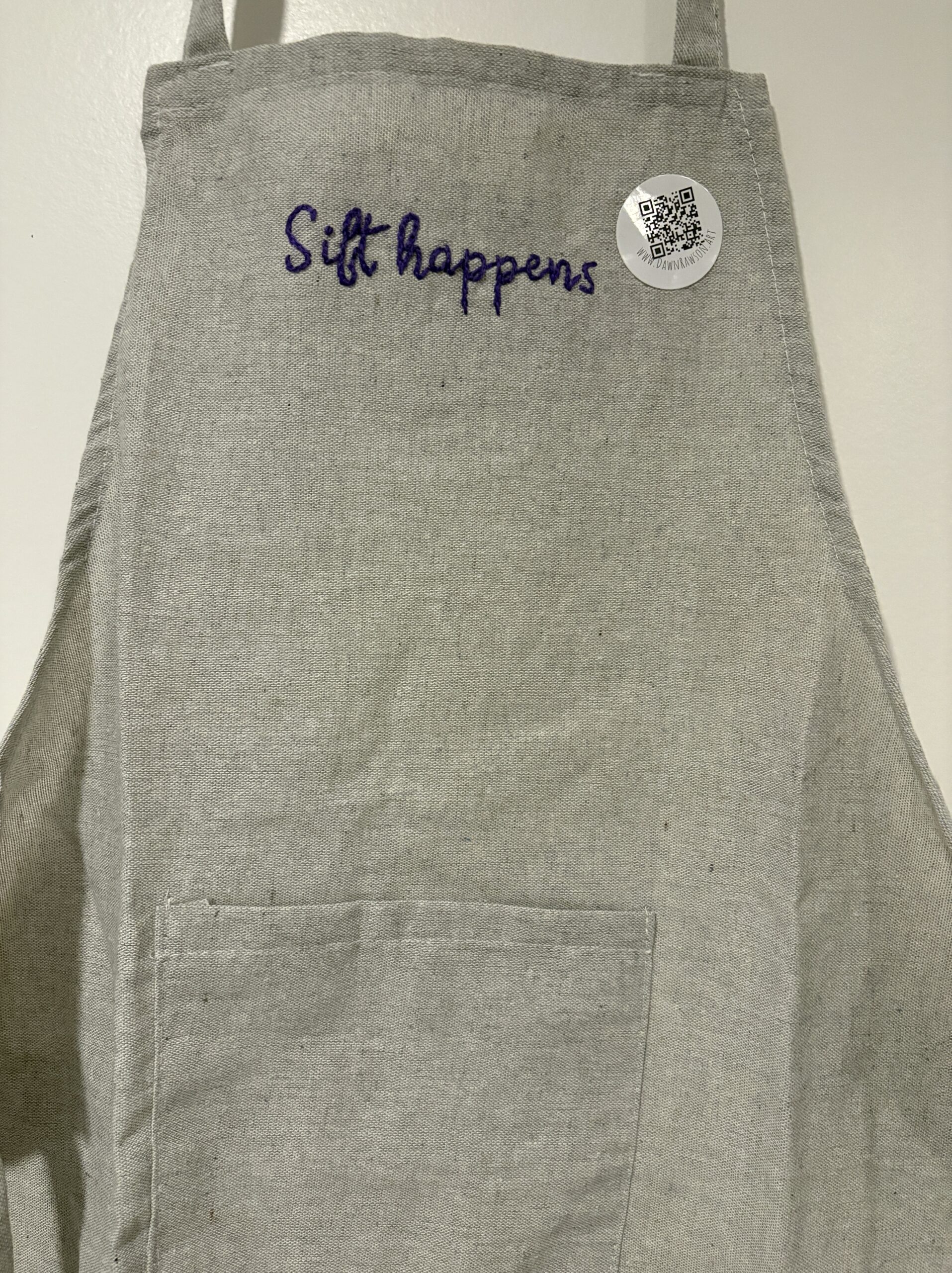 Funny Embroidered Aprons - Grey – “Little Kitchen Gremlin” - Image 6