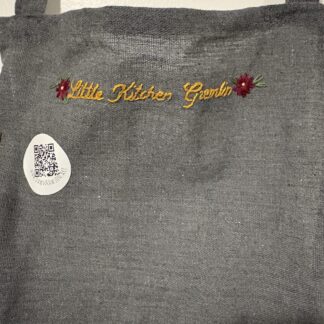 Funny Embroidered Aprons - Grey – “Little Kitchen Gremlin”