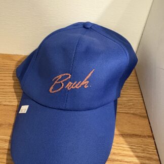Navy “BRUH” Hat (Beige Embroidery)