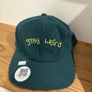 Green “STAY WEIRD” Hat (Neon Yellow Embroidery)